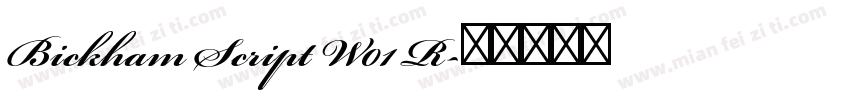 Bickham Script W01 R字体转换